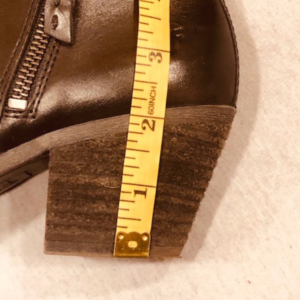 Frye Judith double zip black leather ankle bootie 6.5 - Picture 8 of 8